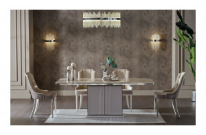 Обеденный стол с тумбой Gravita (Гравита) GRAV-14T слоновая кость