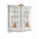 Пятистворчатая витрина в гостиную Стелла (белый золото)