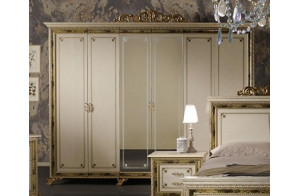 Шестистворчатый для одежды шкаф Катя (беж)