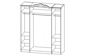 Четырехстворчатый шкаф Орхидея СП-002-14 (белый)