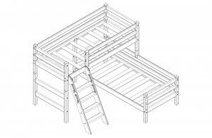 Двухъярусная детская кровать Соня Вариант-8