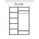 Трехстворчатый шкаф для одежды с зеркалом Rimini Solo РМШ1/3 (s) (черный)