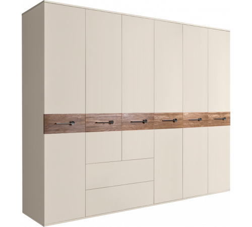 Шестистворчатый шкаф для одежды с ящиками Богемия Вуд (Bogemia Wood) БМШ2/61 (Wo)